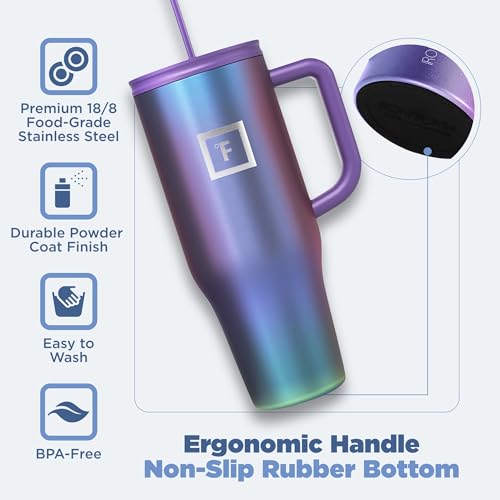 16 Oz Insulated Travel Tumbler with Straw E637395