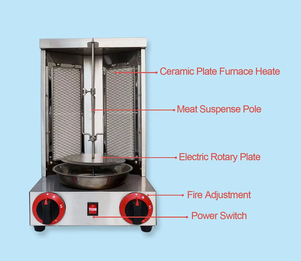 Propane 2 Burner Vertical Shawarma Grill E96108