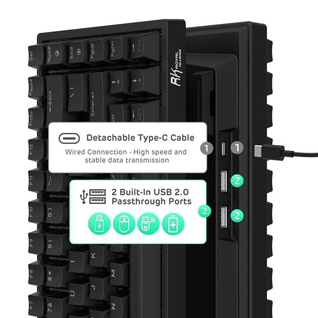 84 Keys Wireless 75% Mechanical Keyboard K378236