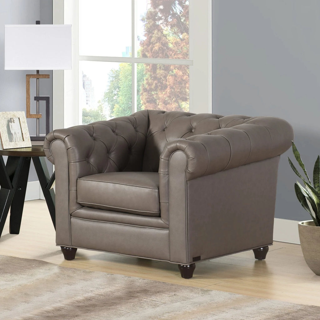 Leather Chesterfield Armchair Q3816