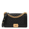 Black Top Handle Flap Bag R1313