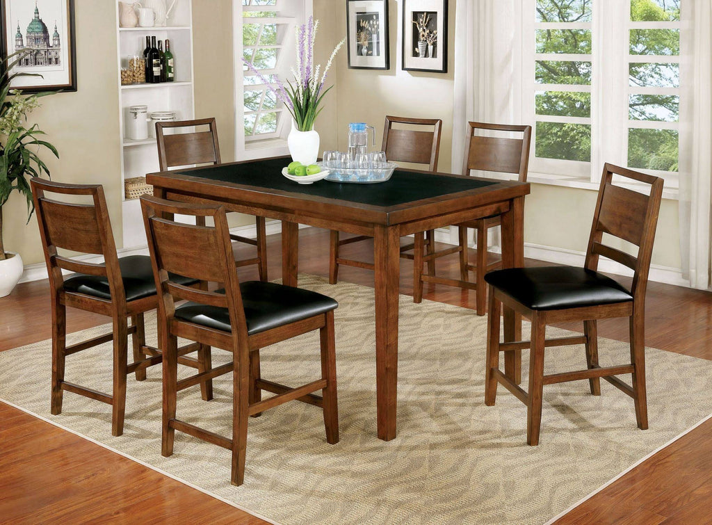 Dark Oak Counter Height Chair Set of 2 P57577