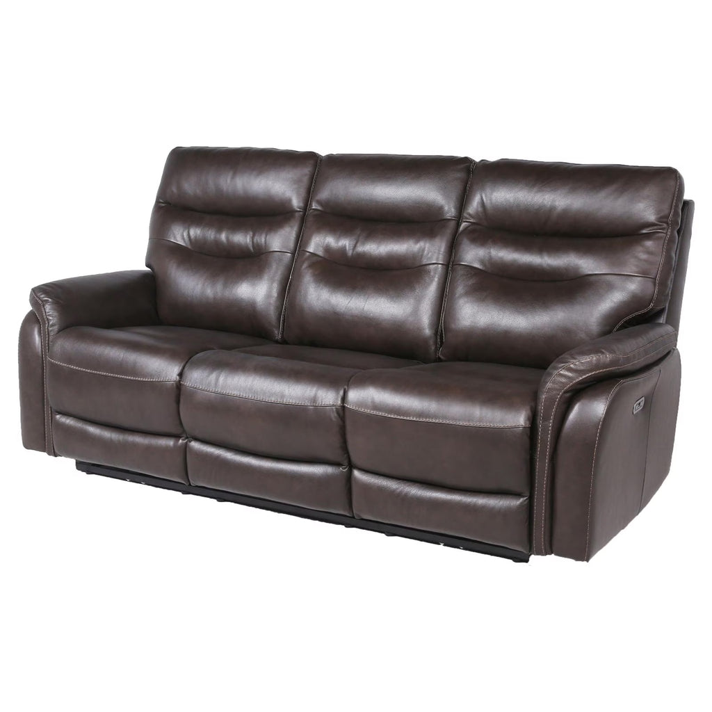 Dark Brown Leather Power Recliner Sofa H534812