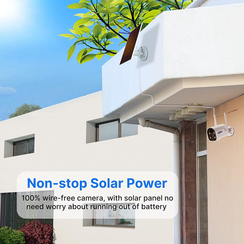 Solar Battery Powered Wireless Security Camera System 4-Cam 2K HD A533231