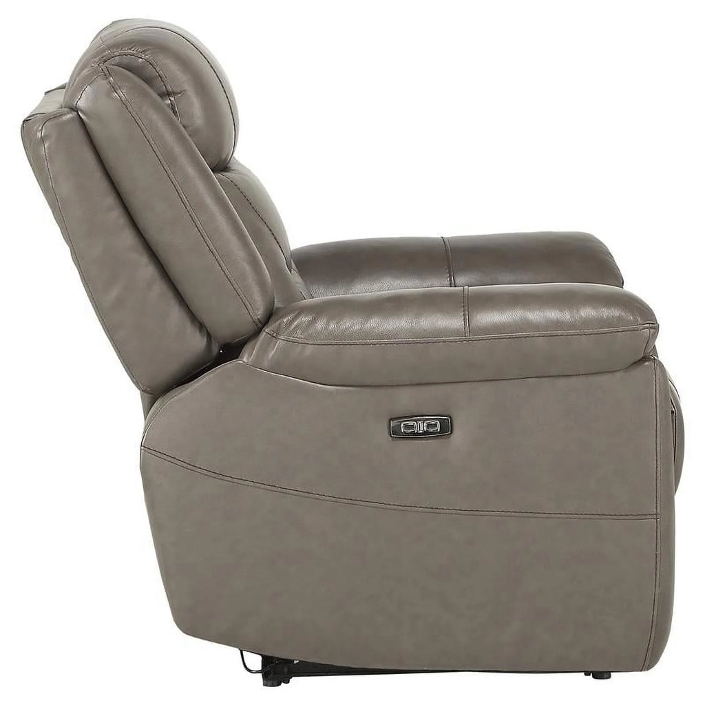 Brown Top Grain Leather Power Reclining Chair E37671