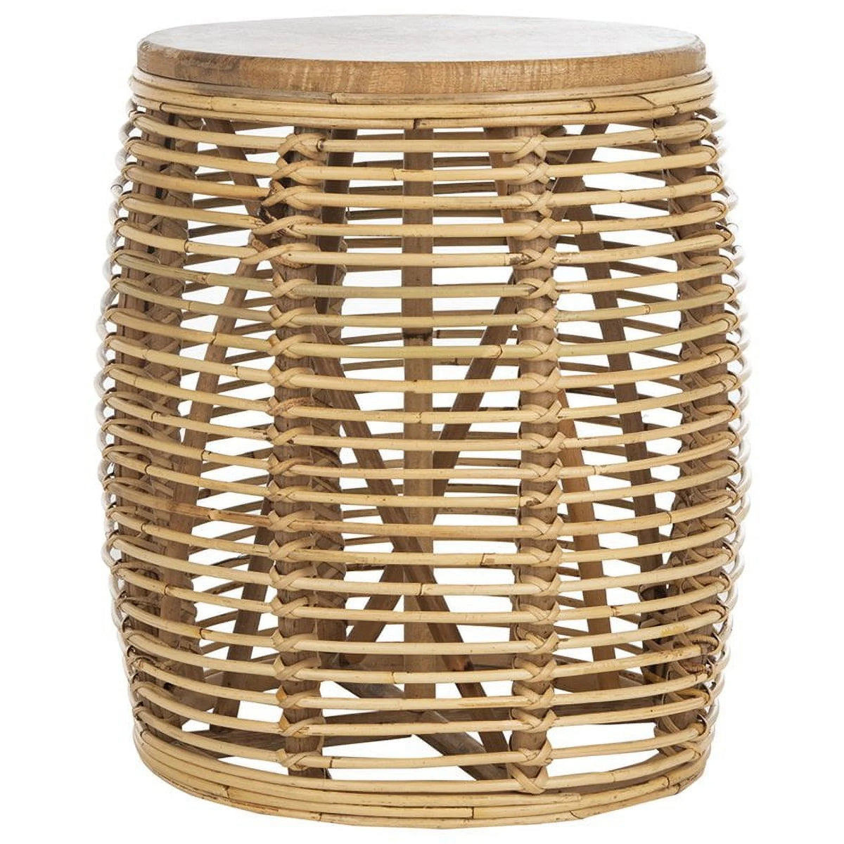 18" Round Rattan Accent End Table Set of 2 O776368