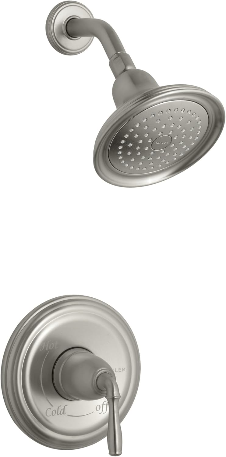 Oil-Rubbed Bronze Shower Valve Trim with Lever Handle and 2.5 gpm Showerhead B53339