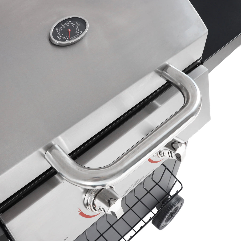 2-Burner Propane Gas Grill, Stainless and Black L877