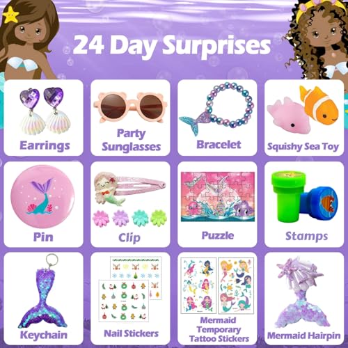 Advent Calendar 2025 with Hair Accessories and Fidget Toys D8469