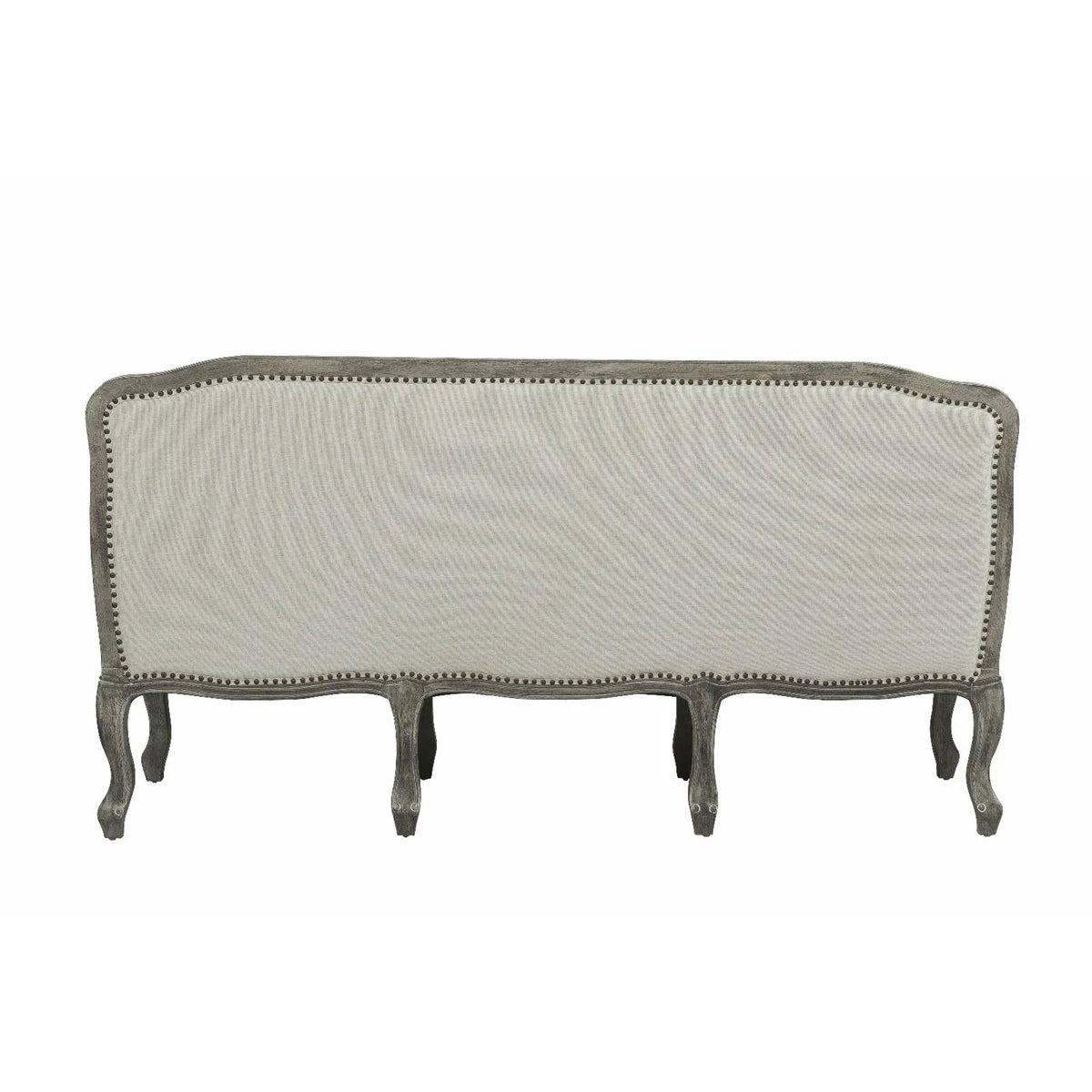 Cream Linen Fabric Sofa with 3 Pillows C286