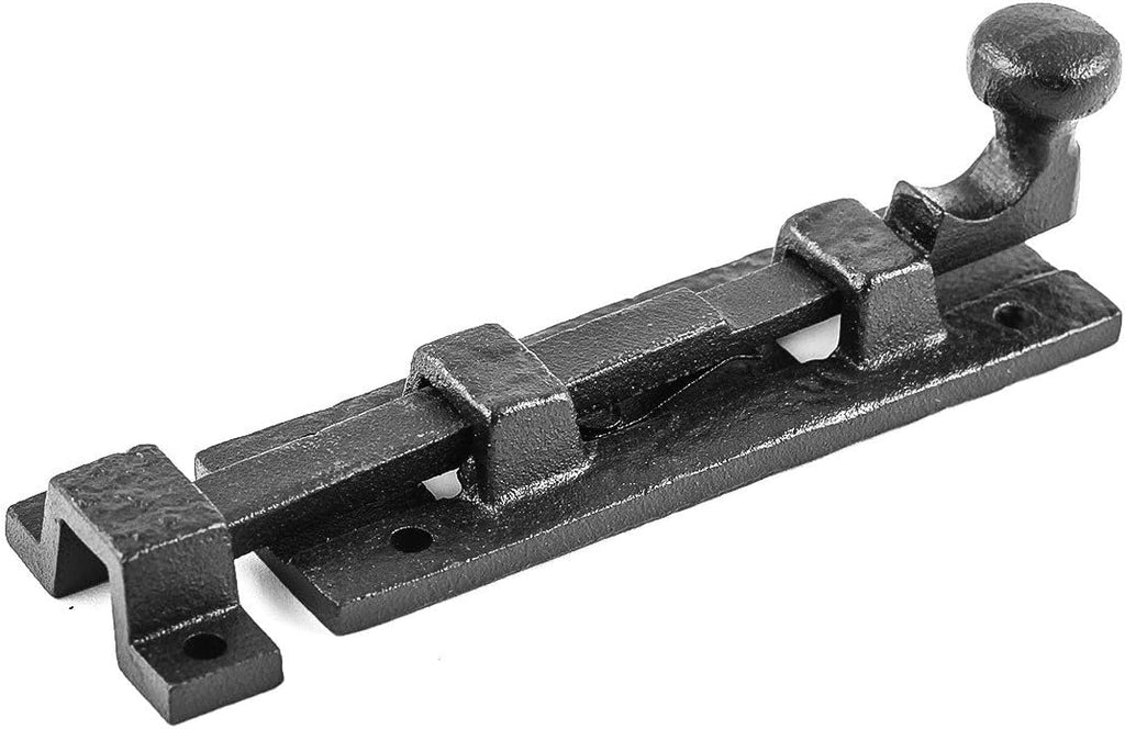 Black Wrought Iron Slide Bolt Door Latch 4 Pack I444730