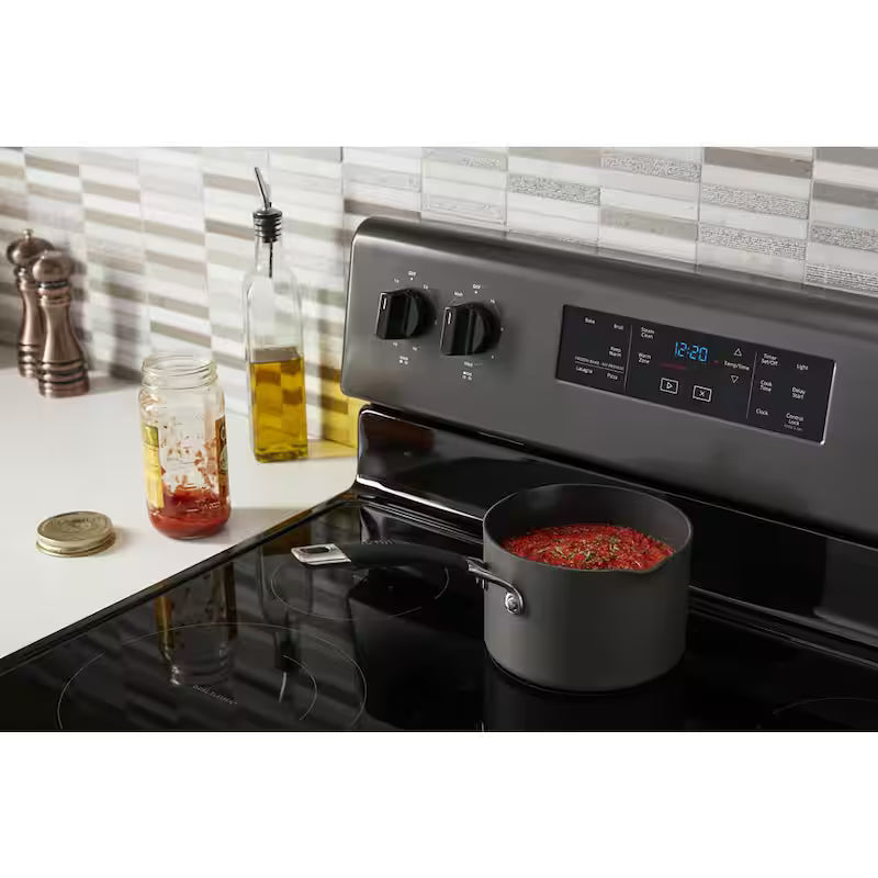 Black Stainless Electric Range with 5 Elements E459907