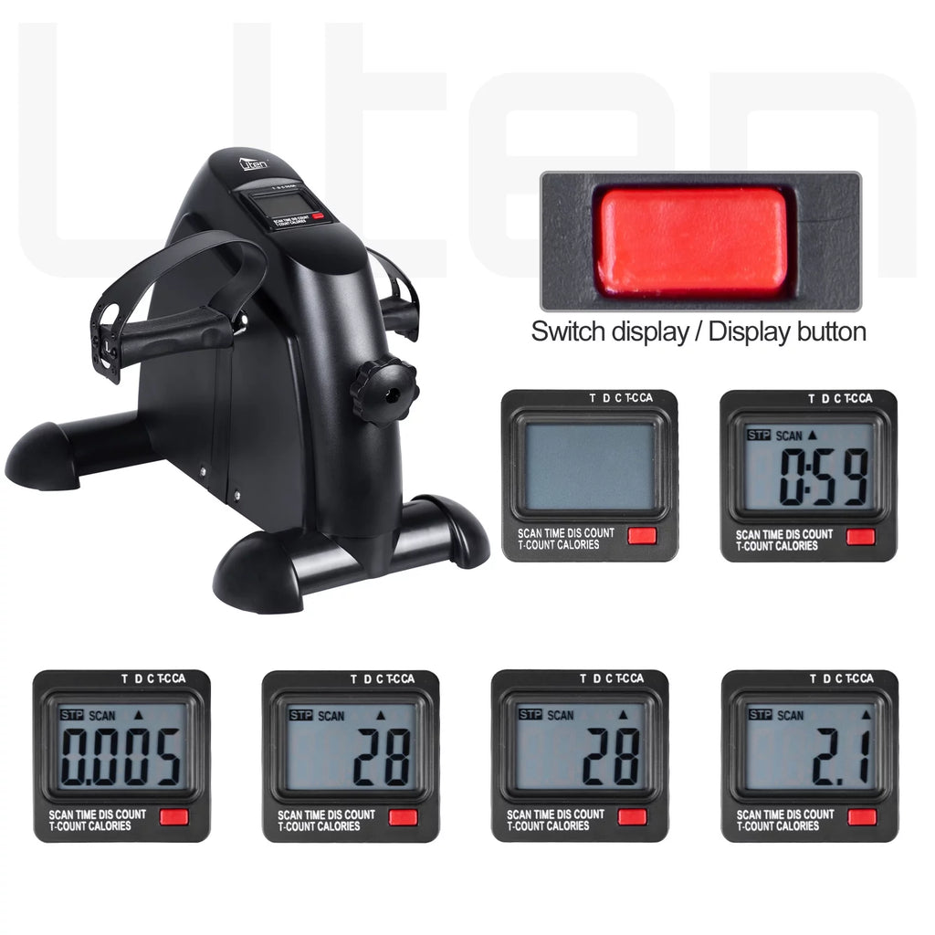 Black Under Desk Exercise Bike Pedal Exerciser O75169