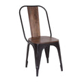 Industrial Iron Mango Wood Side Dining Chairs (Set of 2) Brown A5206