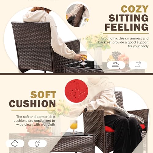 4 Pieces Rattan Wicker Patio Furniture Set M2174