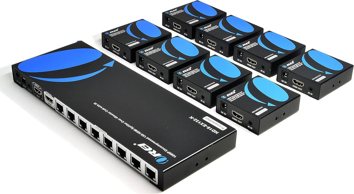 1x4 HDMI Extender Splitter Over Single Cable CAT6/7 1080P Black I965
