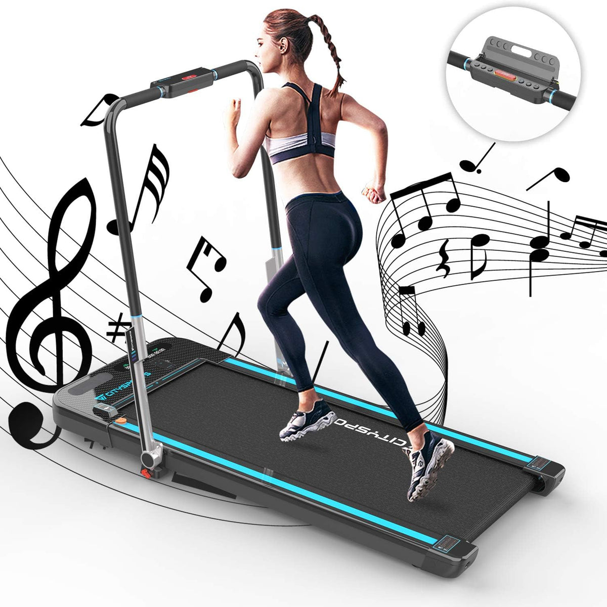 Under Desk Treadmill with Bluetooth Speakers O9479
