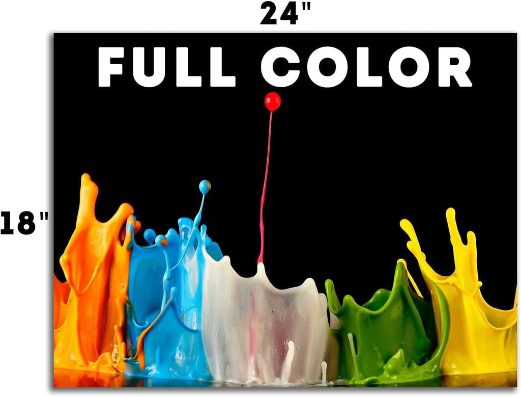 50 Pack Large 24x18 Full Color Single-Sided Yard Signs with Metal Stands W6274