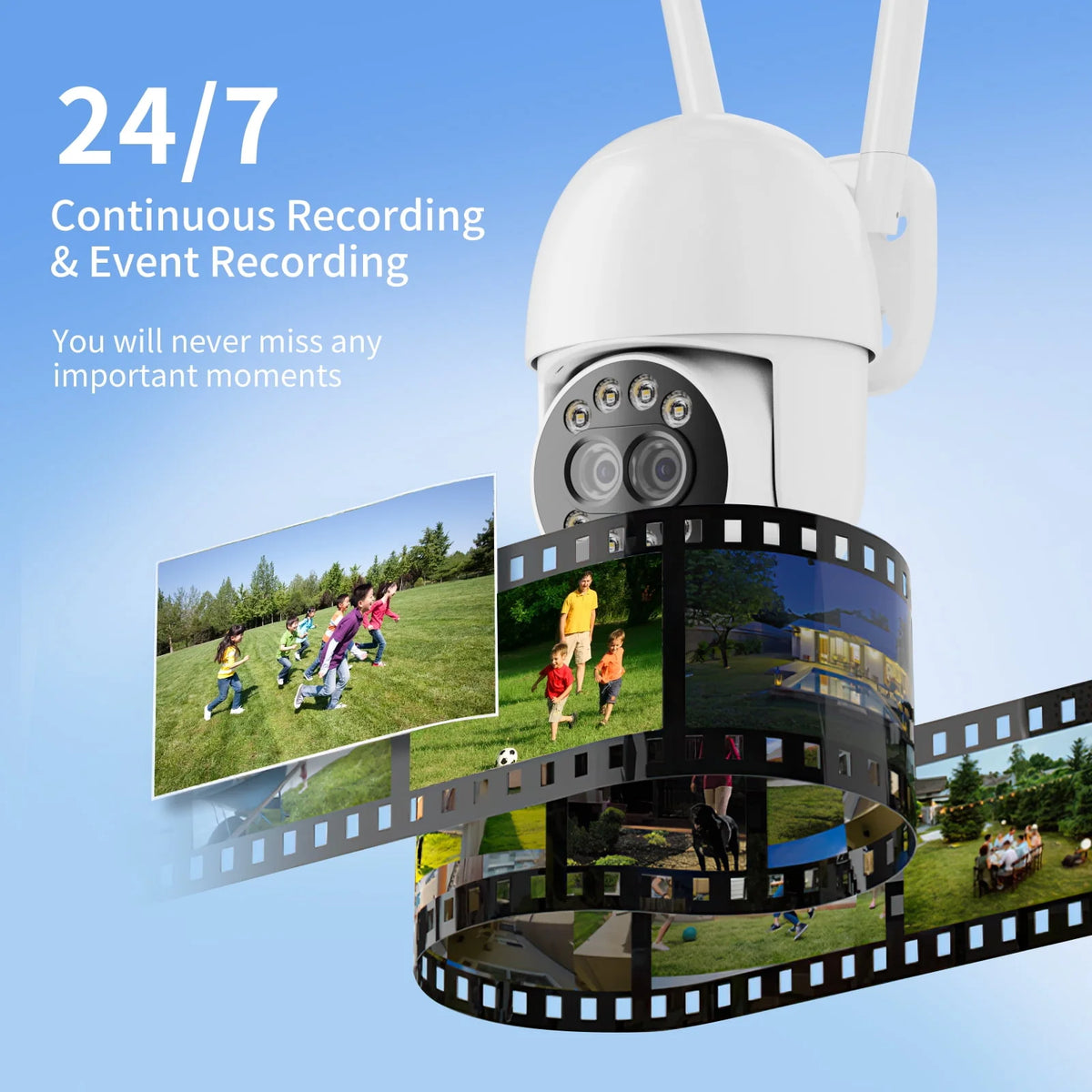 4MP Wireless Wifi Security Camera Outdoor with Full Color Night Vision G3859