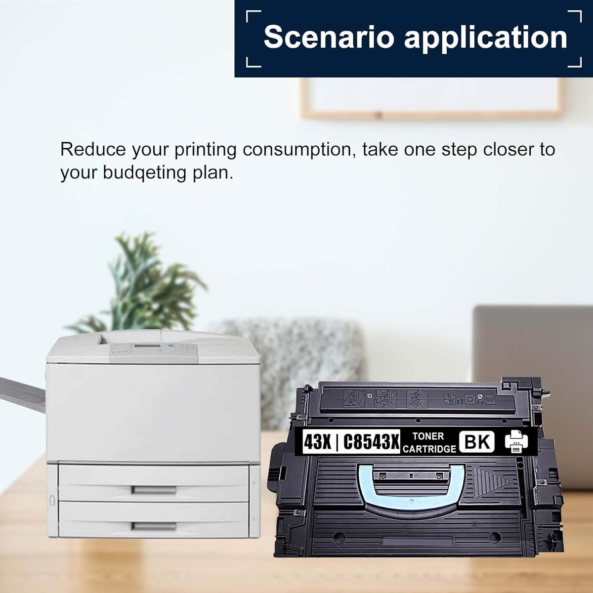 (2-Pack,Black) Compatible Toner Cartridge for HP 9040 9050 Series Printer C552