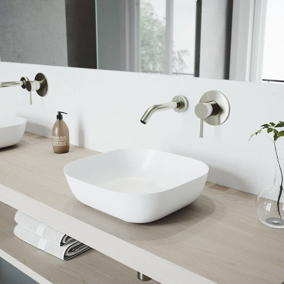 Matte Stone Vessel Bathroom Sink (White) Z785506