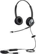 USB Telephone Headset with Noise Cancelling Microphone Dual Ear C2188