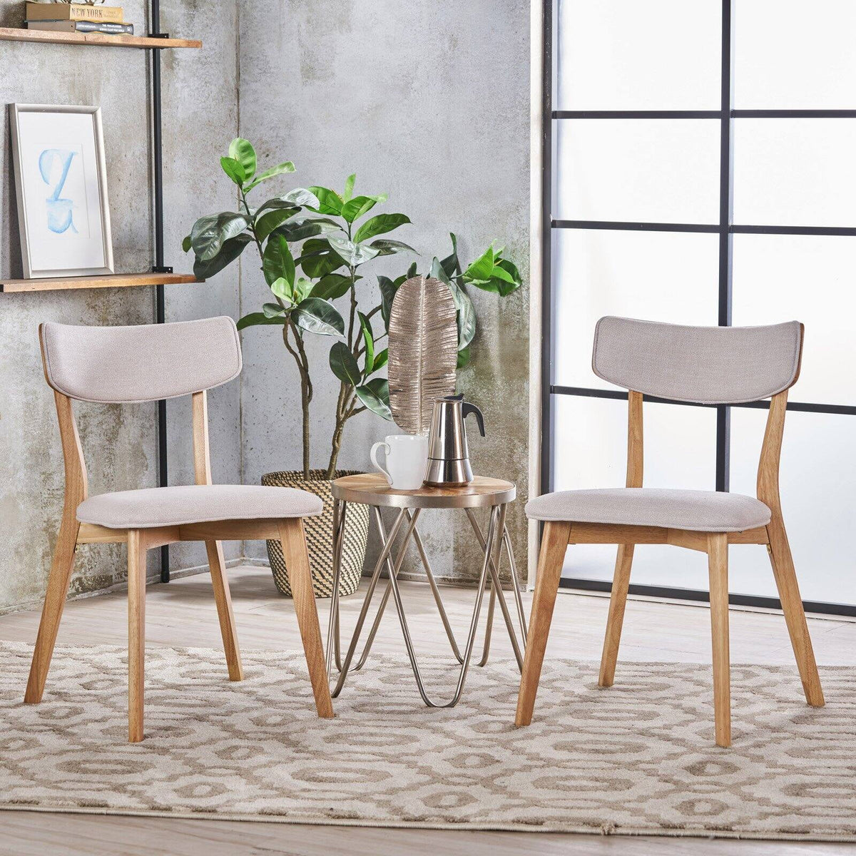Fabric Dining Chairs - Set of 2 U64216