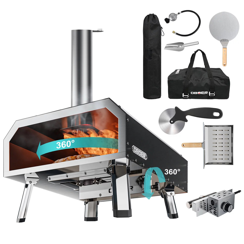 16" Gas & Wood Fired Stainless Steel Pizza Oven W527