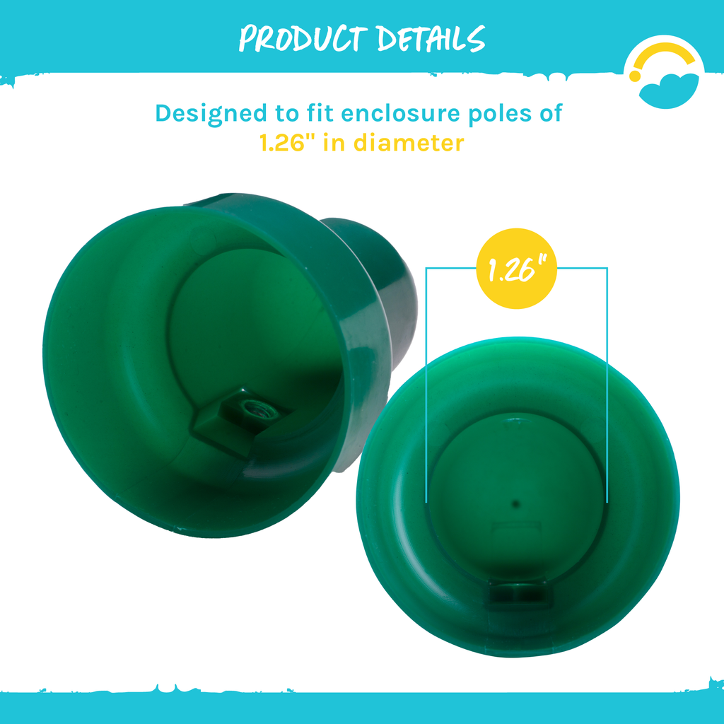 Trampoline Pole Caps, 1.26 Inches, Set of 6 K64587