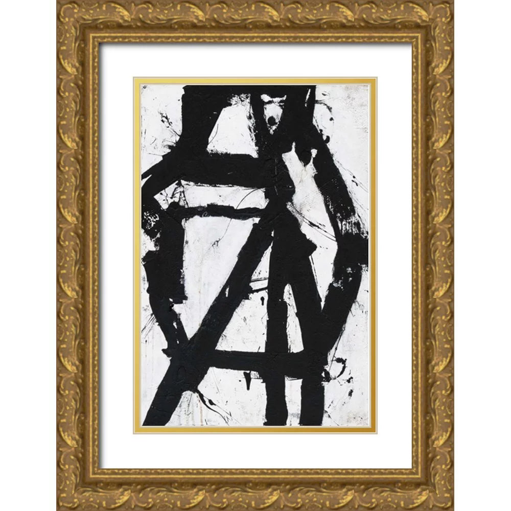 Gold Ornate Wood Framed Art Print Ace of Spades I Y480