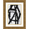 Gold Ornate Wood Framed Art Print Ace of Spades I Y480