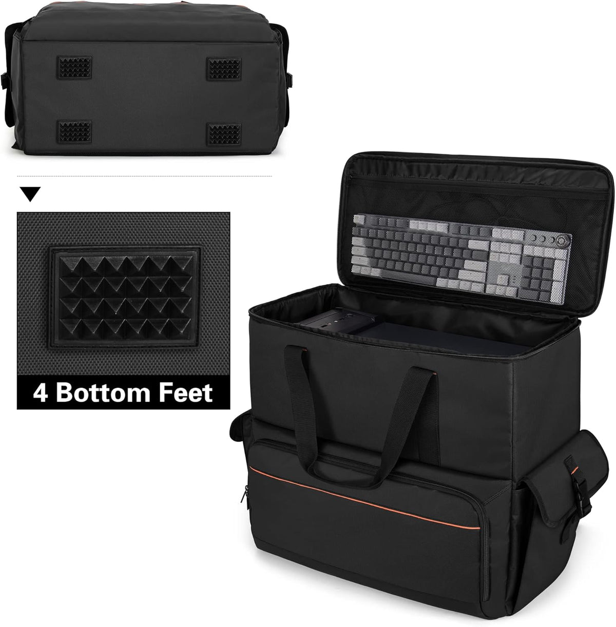 Black PC Backpack Carrying Case S38646