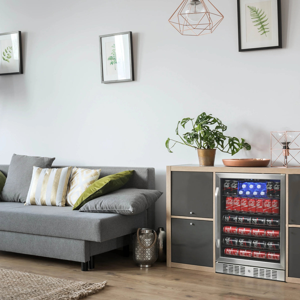 177 Can Stainless Steel Beverage Refrigerator L3545