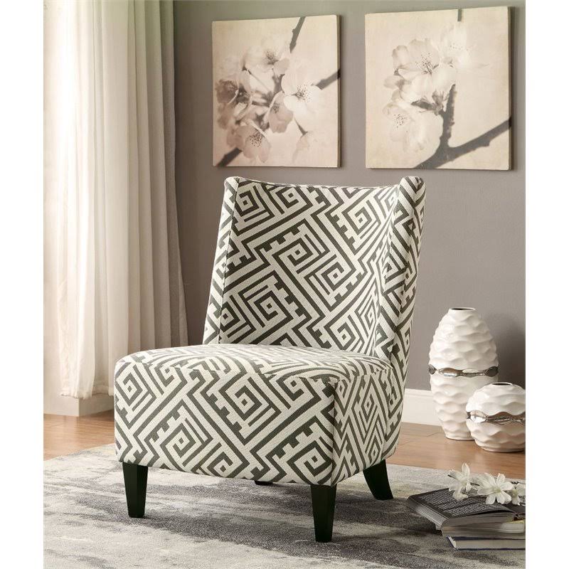 Black and White Accent Chair L3507