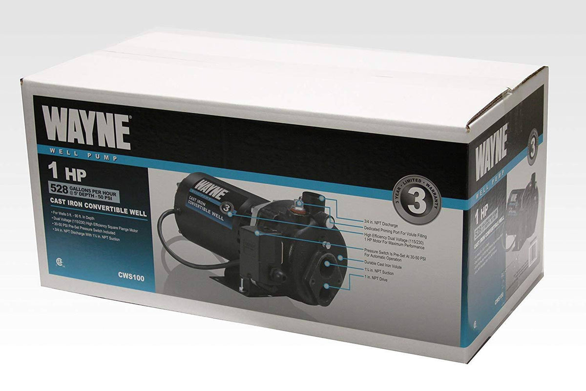 1 HP Cast-Iron Convertible Well Jet Pump U1099