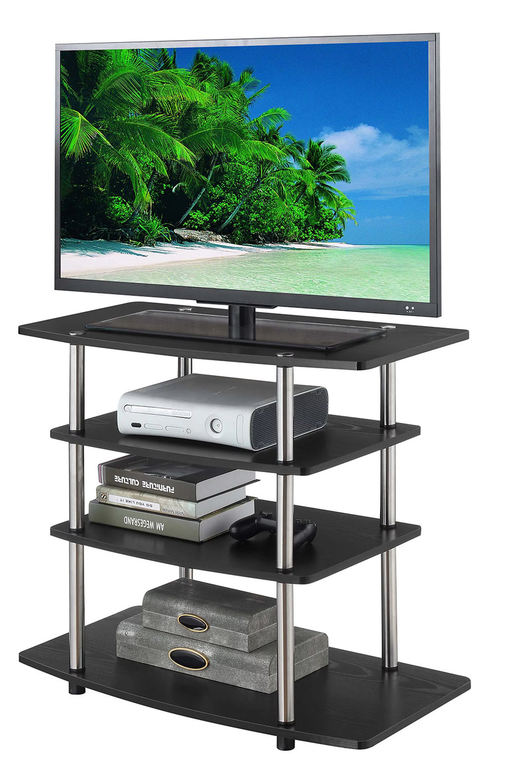 Black Highboy TV Stand Y4163