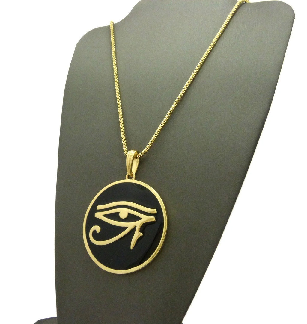 Round Pendant 24" Chain Necklace O807