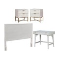 4 Piece Set with Nightstand King Headboard and Vanity B89508