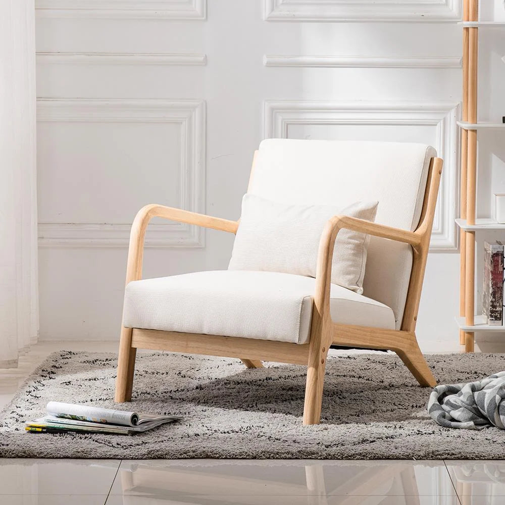 Beige Fabric Single Sofa S46162
