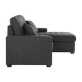 Dark Grey 2-Piece Sectional Sofa Sleeper with Right Chaise Q275