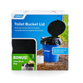 Black Bucket Toilet Seat with Lid P696846