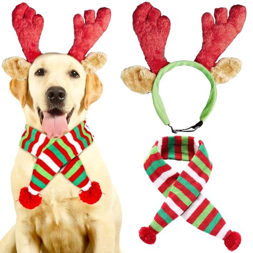 Christmas Reindeer Antler Headband for Dog P296