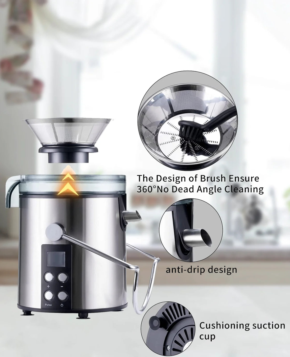 3" Feed Chute Centrifugal Juicer with Stainless Steel Filter D244663