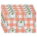 Faux Leather 12 X 18 Inchs Pink Gingham Placemat 6- Count T640