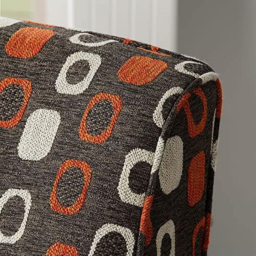 Grey Pattern Linen Fabric Accent Chair F82798