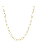 4.3mm Textured Paperclip Chain Necklace in 10kt Yellow Gold, 18" S563101