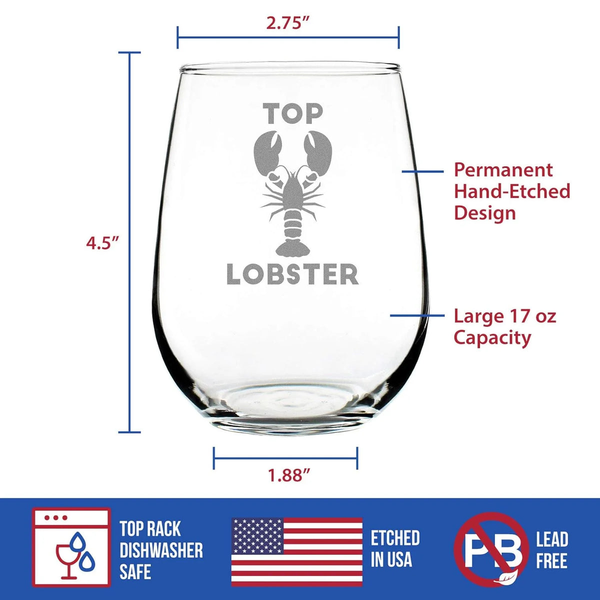 Stemless Wine Glass 17 Ounces D6254