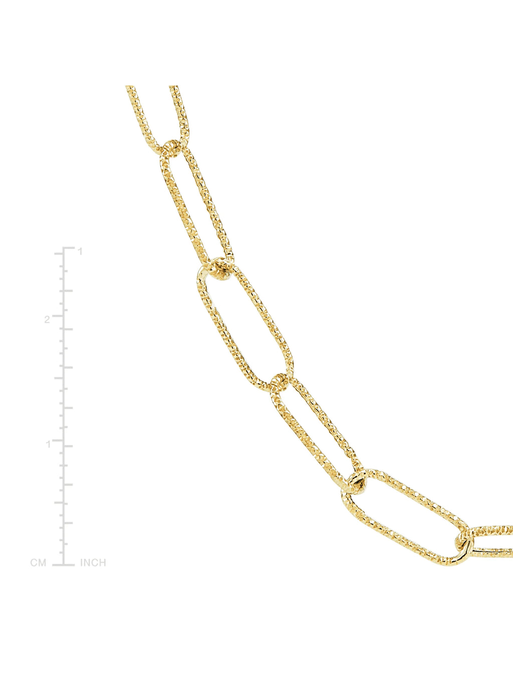 4.3mm Textured Paperclip Chain Necklace in 10kt Yellow Gold, 18" S563101