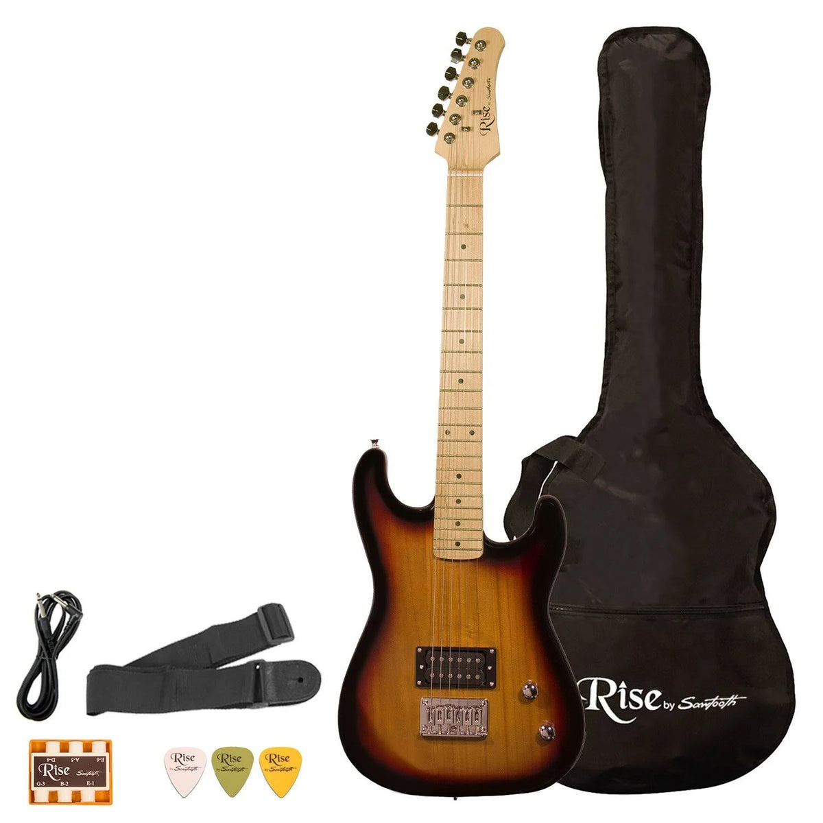 3/4 Size Student Electric Guitar Bundle, Sunburst K902