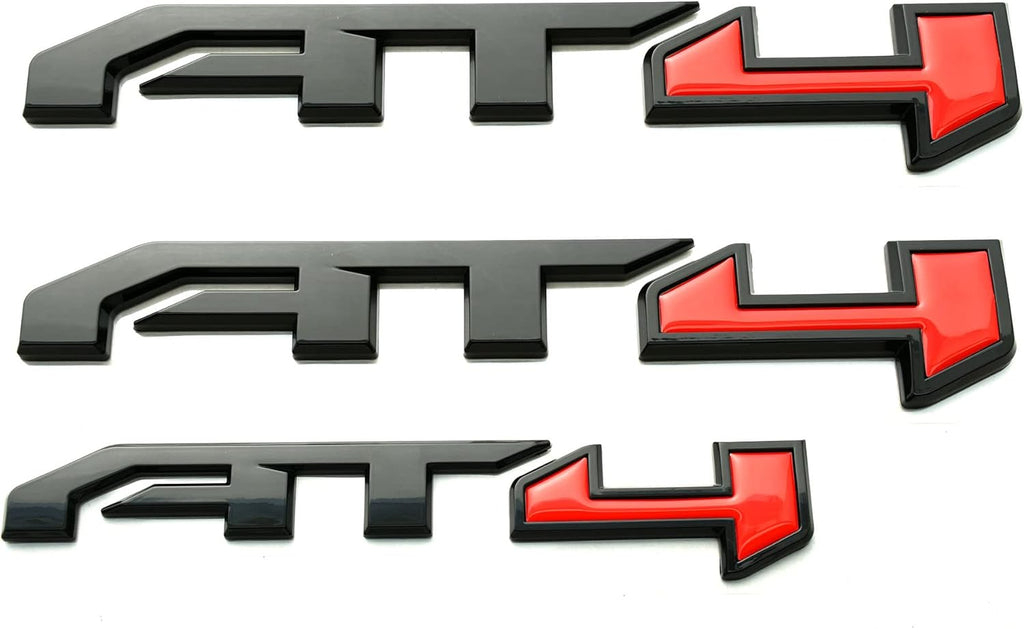 3D Badge Sticker Name Plate Decal with 3M Adhesive (Black Red) A475699